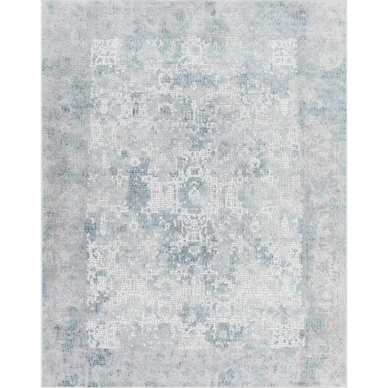 Williston Brazell Abstract Gray/Blue Area Rug Wayfair